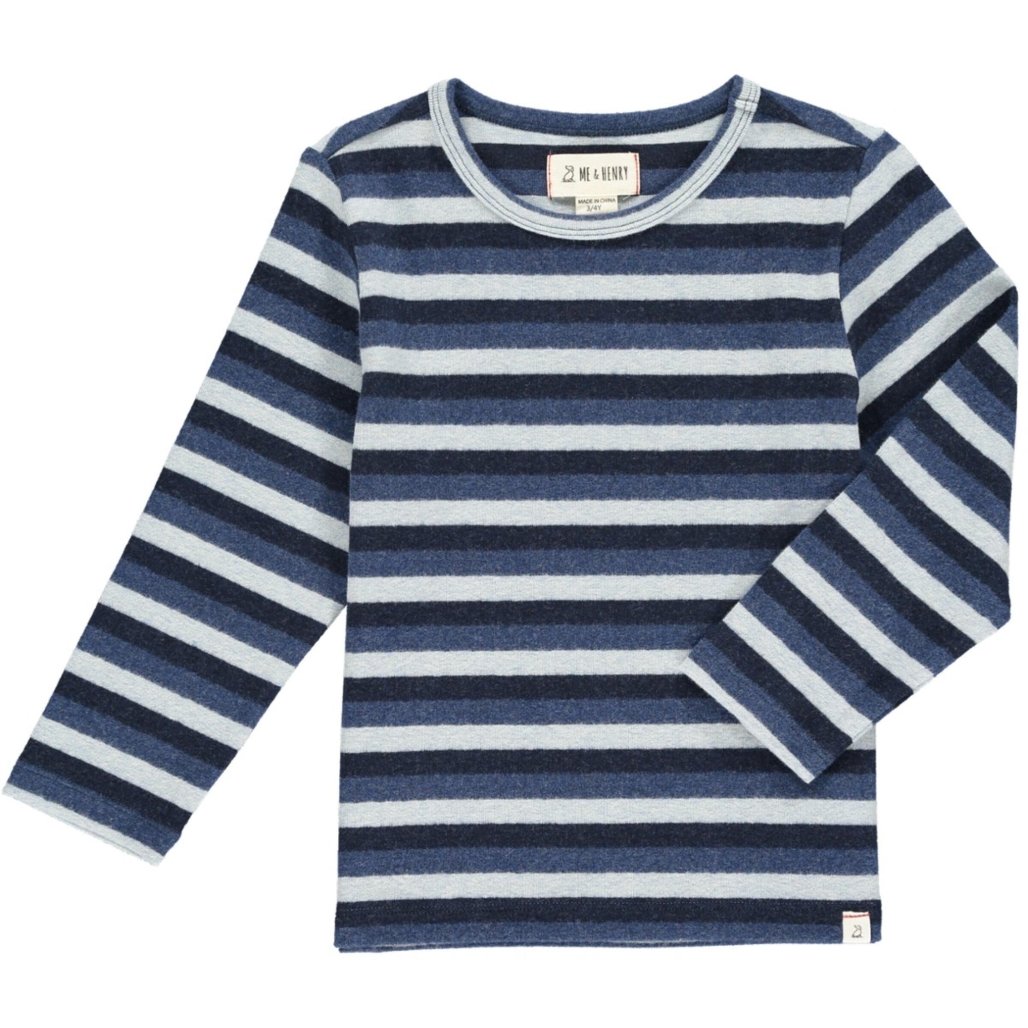 Me & Henry Alcoa Long Sleeve / Blue & Grey Stripe