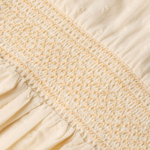 Organic Smocked Collar Dress / Butter Yellow