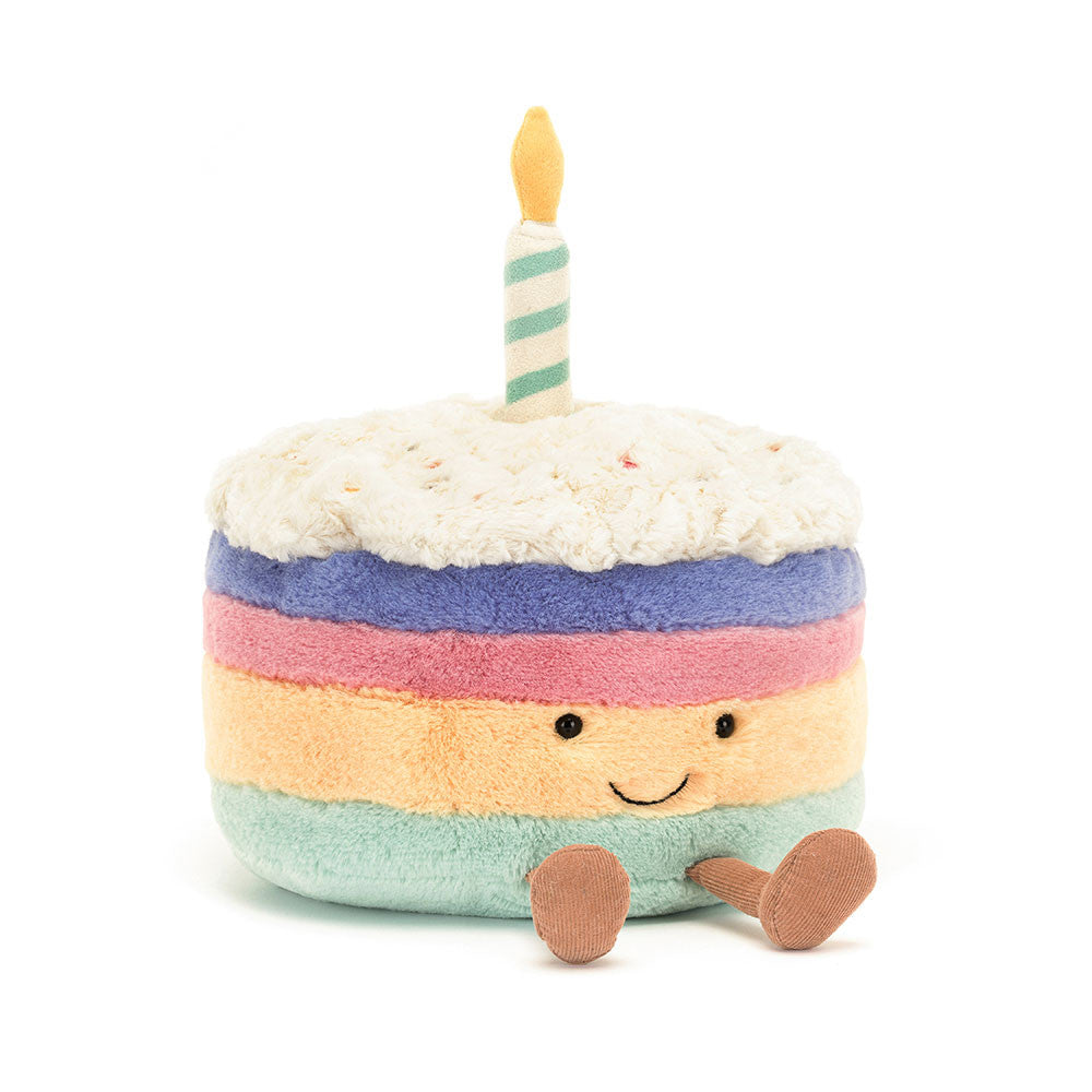 Jellycat Amuseables Rainbow Birthday Cake - Medium