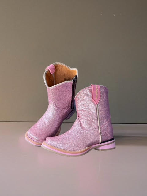 Princess Square Toe Kid's Western Boots / Pink