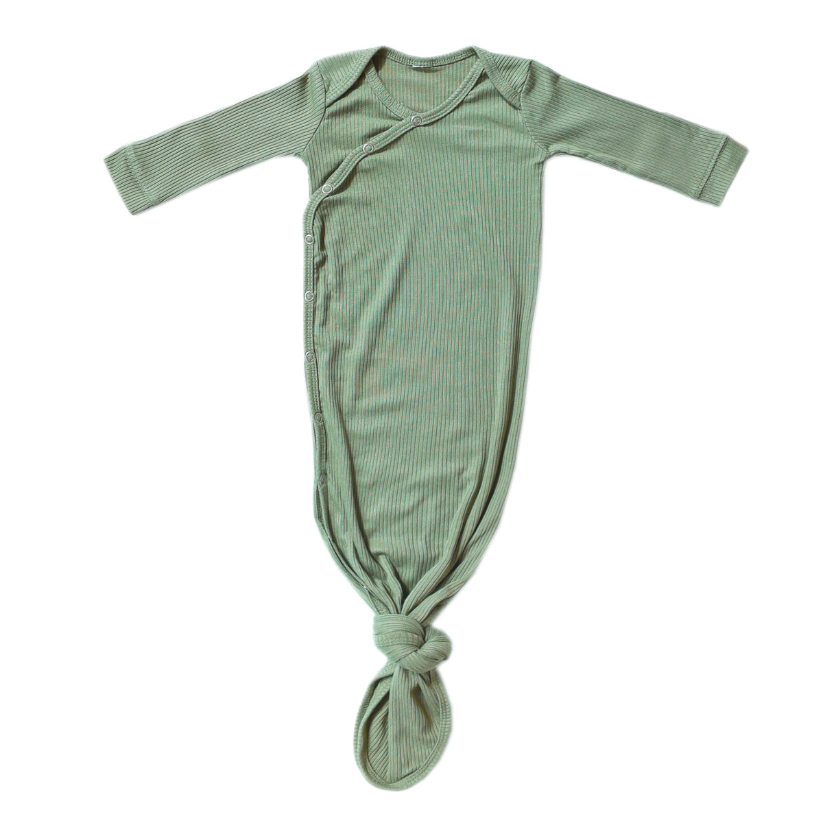 Copper Pearl Rib Knit Newborn Knotted Gown