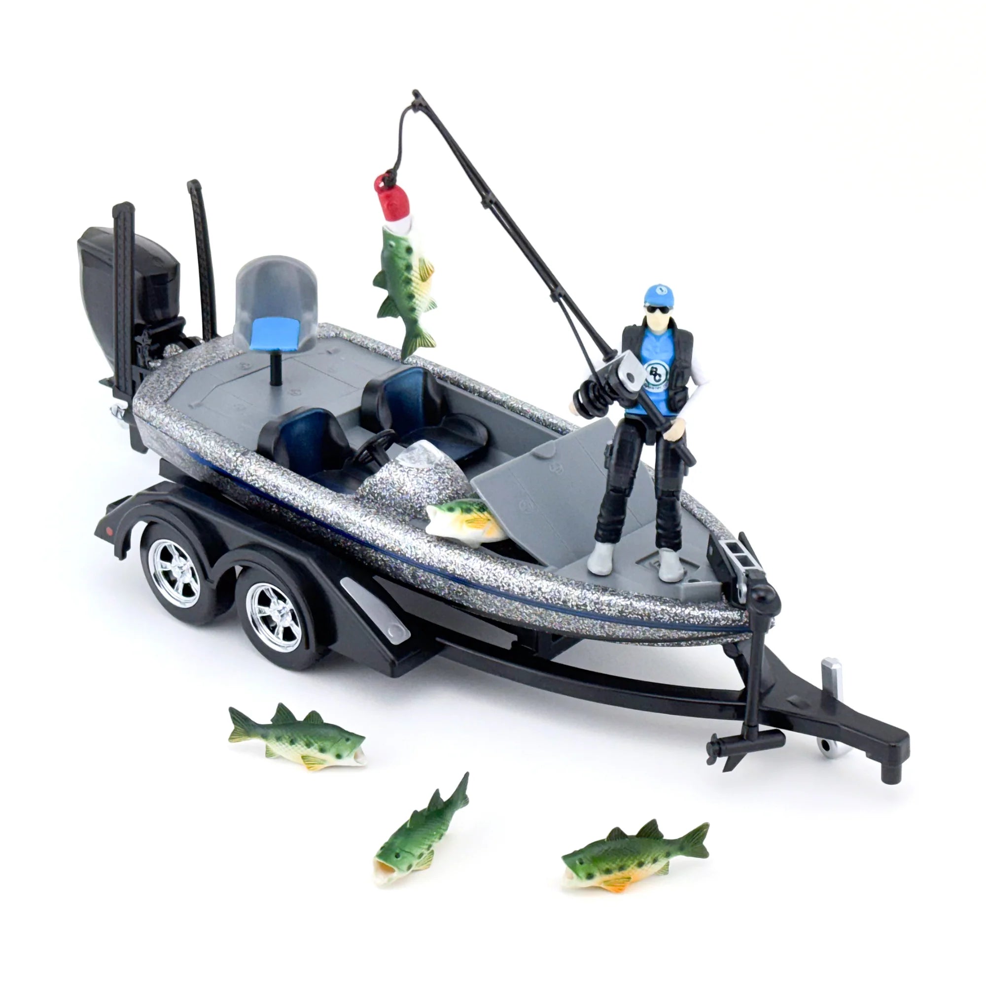 Bass Fishing Boat Play Set