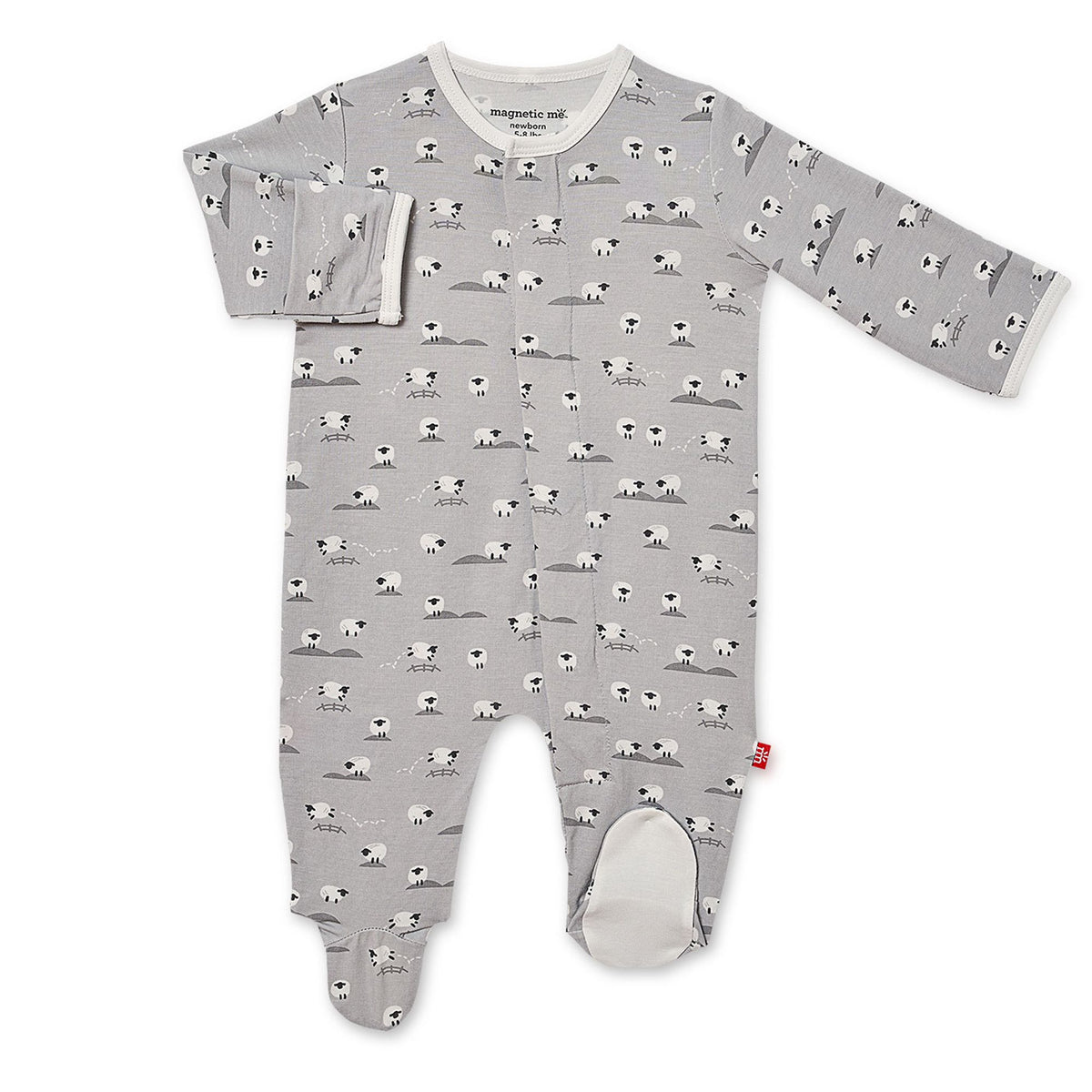 Magnetic Me Modal Magnetic Footie / Baa Baa Baby Gray