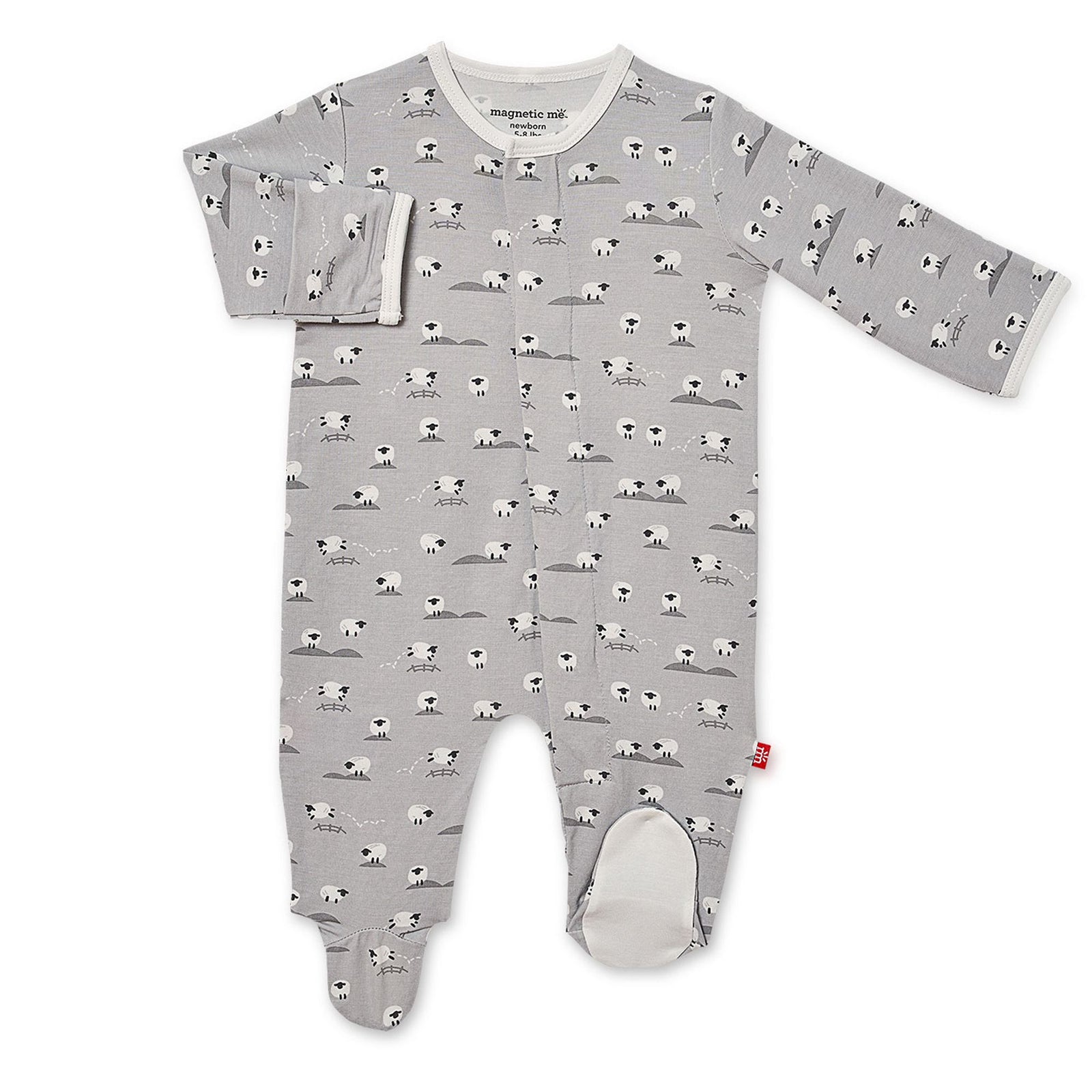 Magnetic Me Modal Magnetic Footie / Baa Baa Baby Gray