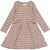 Vignette Merilee Dress / Mauve & Brown Stripe