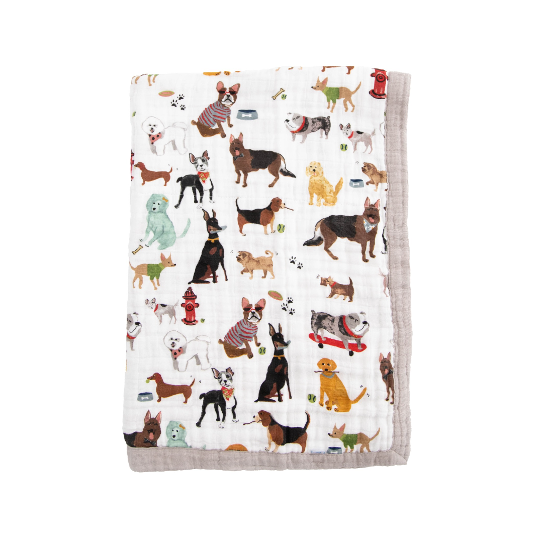 Little Unicorn Cotton Muslin Baby Quilt (30"x40") / Woof