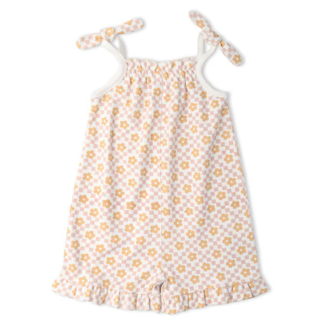 Organic Ruffle Jumpsuit / Pop Floral