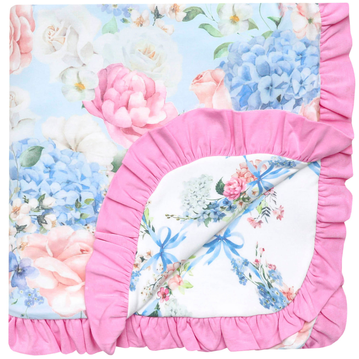 Copper Pearl Ruffled Three-Layer Stretchy Quilt / Genevieve