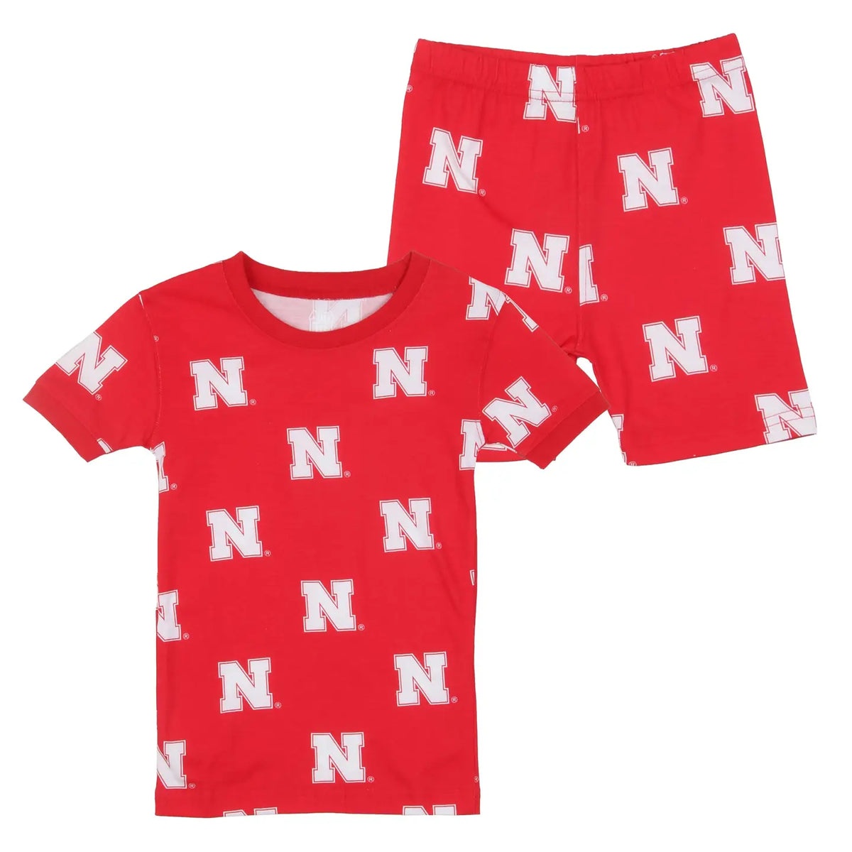 Nebraska Huskers Short Sleeve N Pajama Set