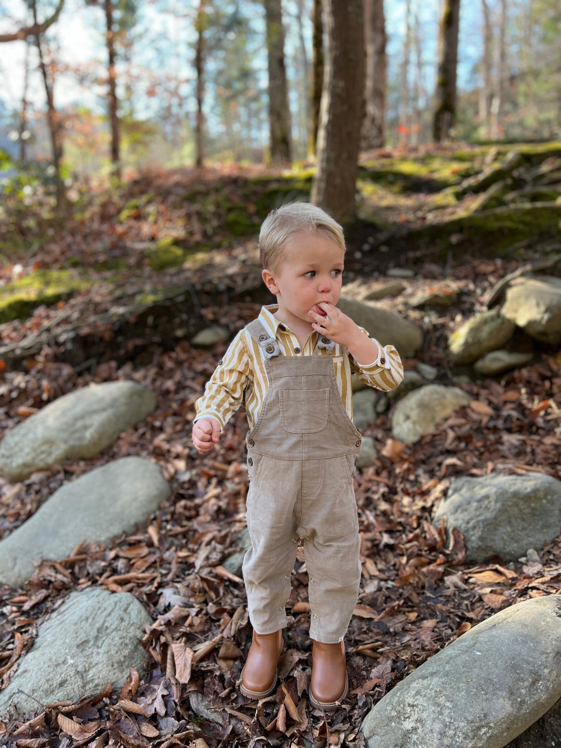 Me & Henry Harrison Cord Overalls / Tan