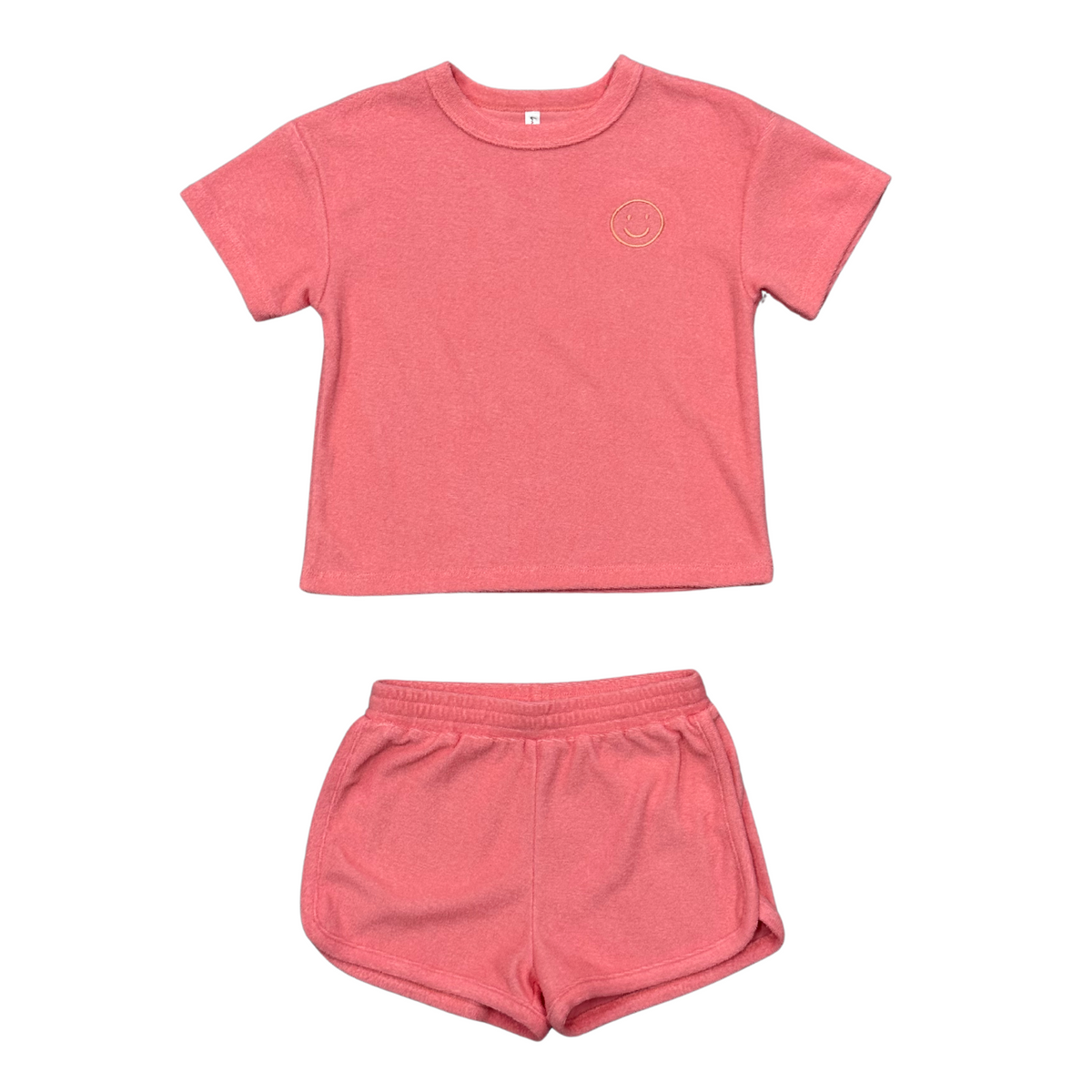 Babysprouts Terry Tee + Short Set / Strawberry Ice