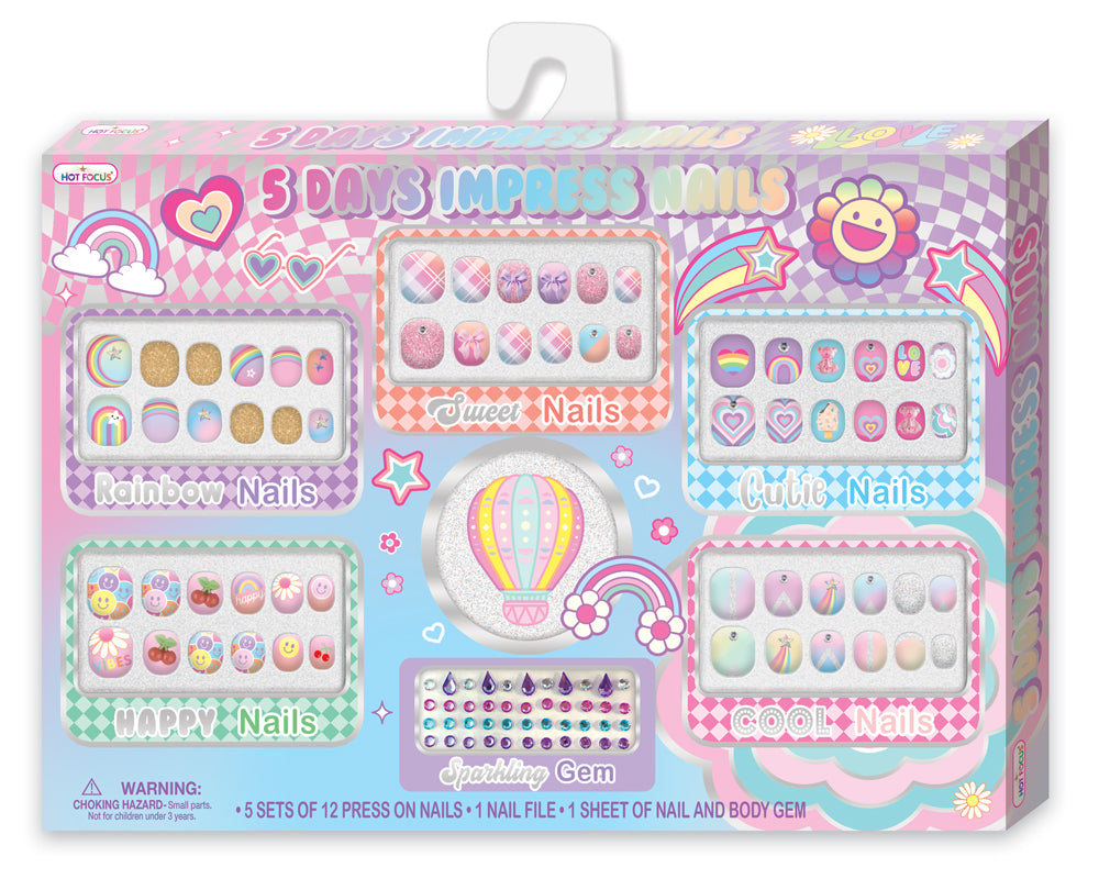 Rainbow 5-Days Impress Nails Set