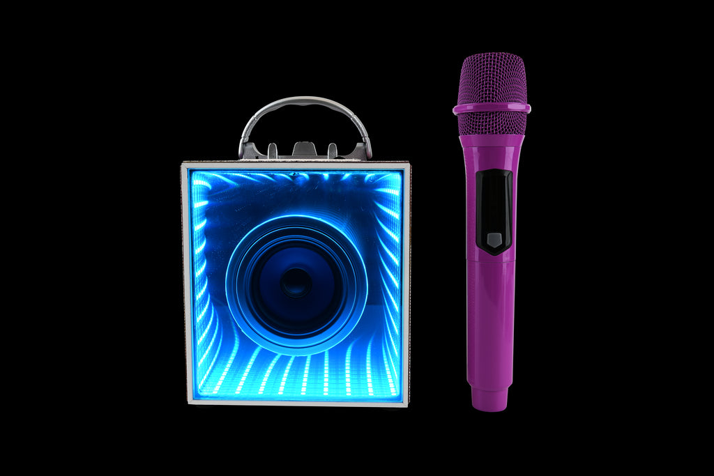 Pop Star Karaoke Infinity Lights Speaker & Mic Set