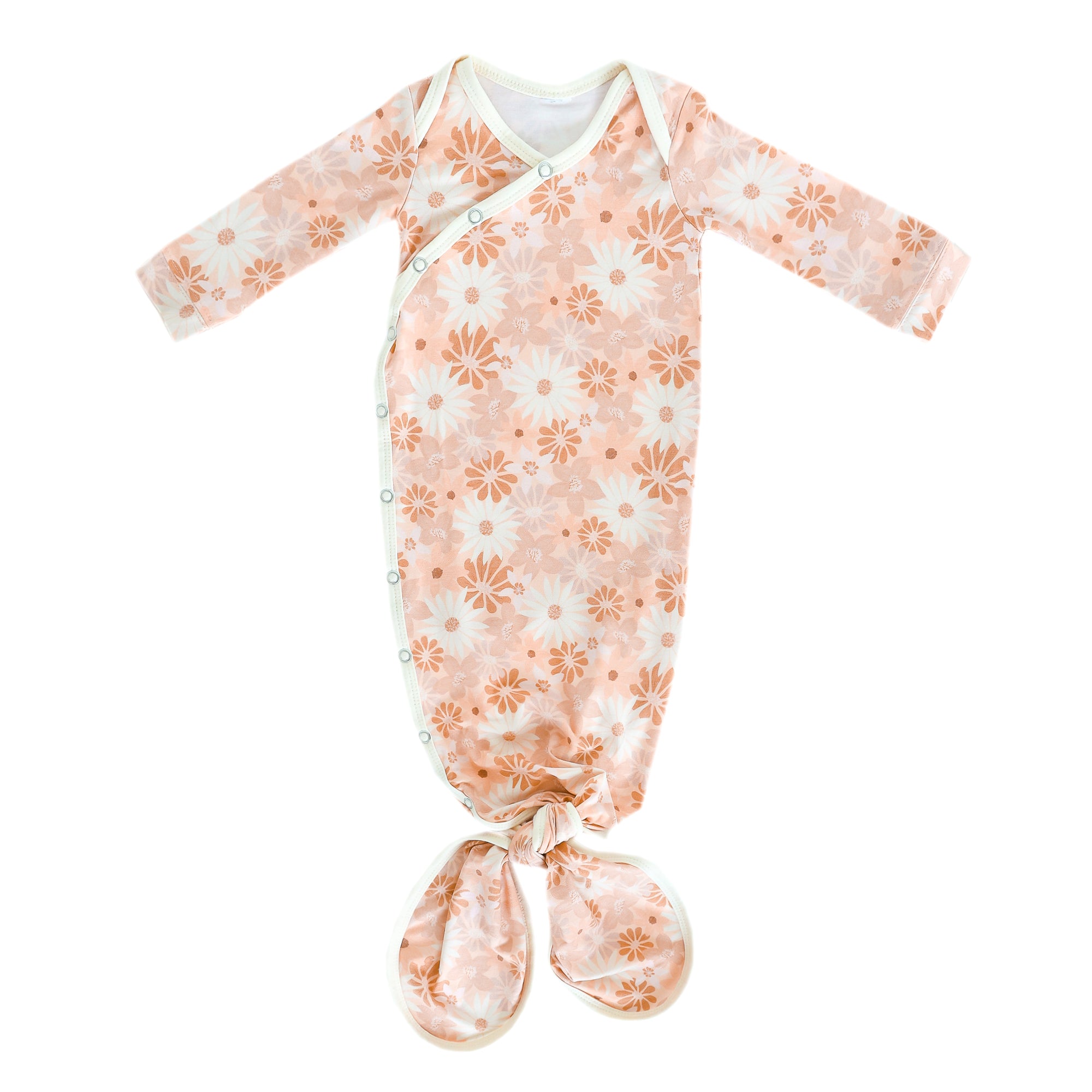 Copper Pearl Newborn Knotted Gown / Penny