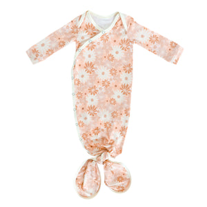 Copper Pearl Newborn Knotted Gown / Penny
