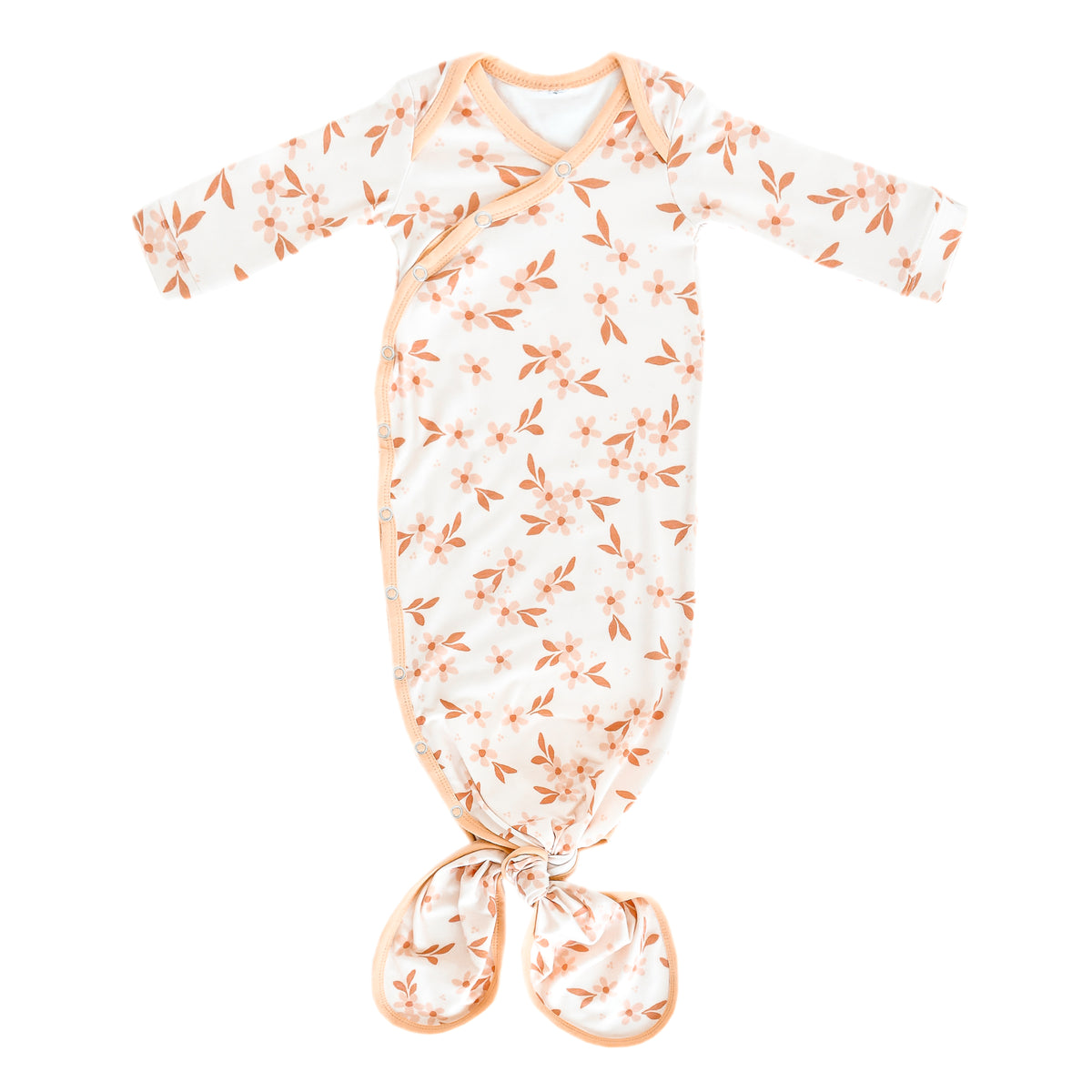 Copper Pearl Newborn Knotted Gown / Rue