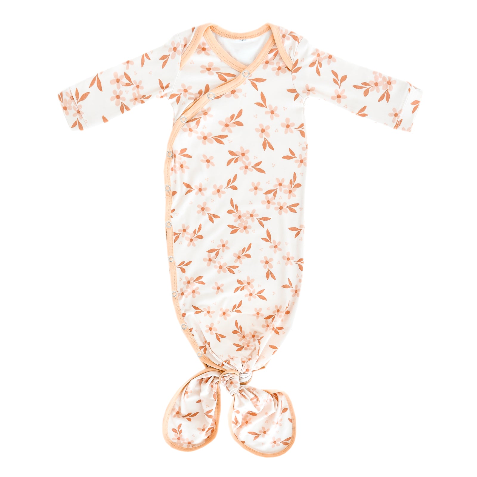 Copper Pearl Newborn Knotted Gown / Rue