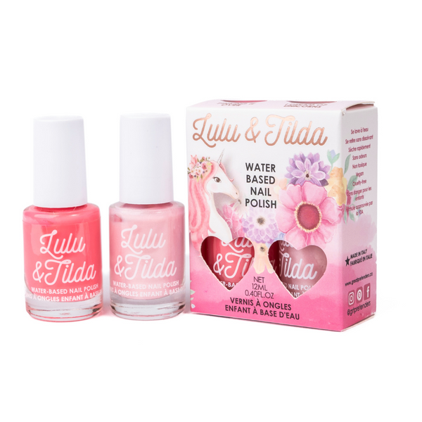 Lulu & Tilda Water-Based Washable Nail Polish Duo - Suite Child