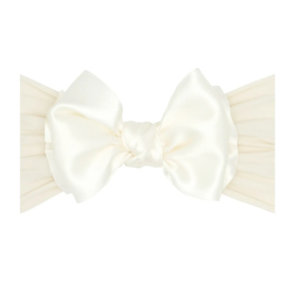 Baby Bling Satin FAB-BOW-LOUS Headband / Ivory