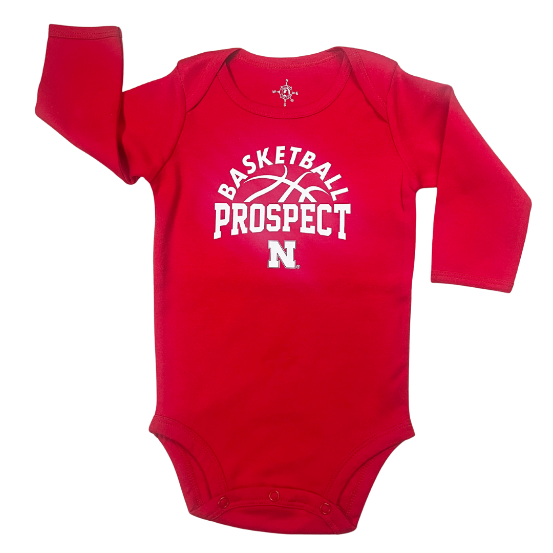 Nebraska Longsleeve Basketball Prospect Bodysuit
