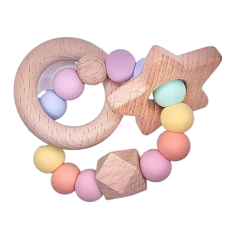 Sugar + Maple Beechwood Ring Teether
