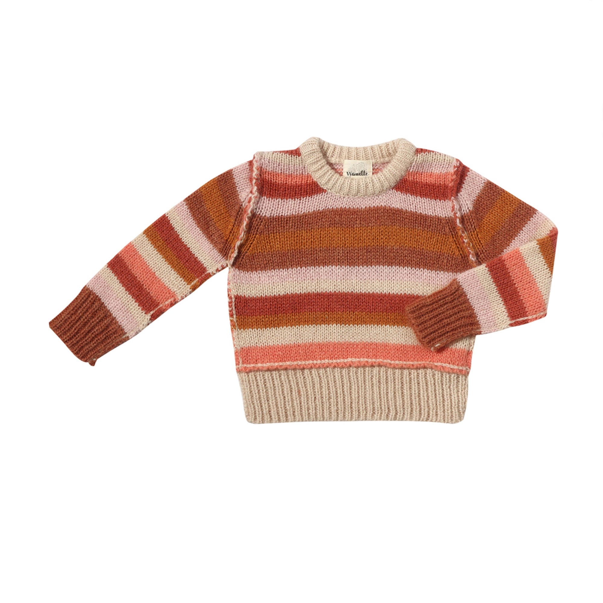 Vignette Donna Sweater / Coral Stripe