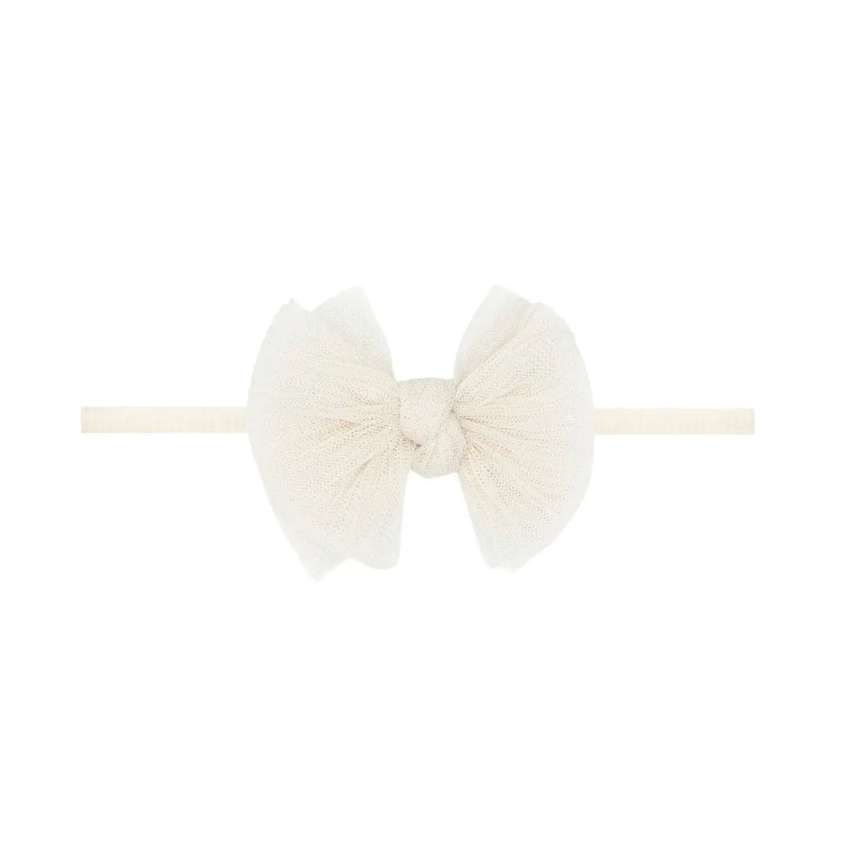 Tulle FAB Baby Skinny Headband / Pleated Oatmeal