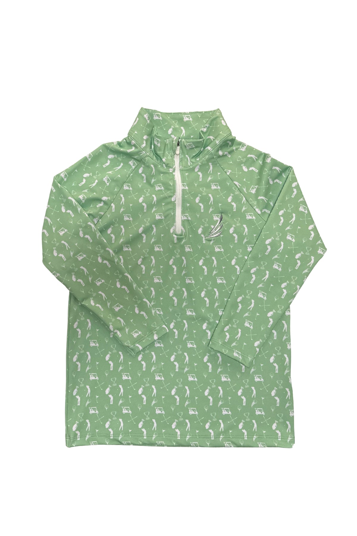 Coolybri Levi Performance 1/4 Zip / Green Golf Print