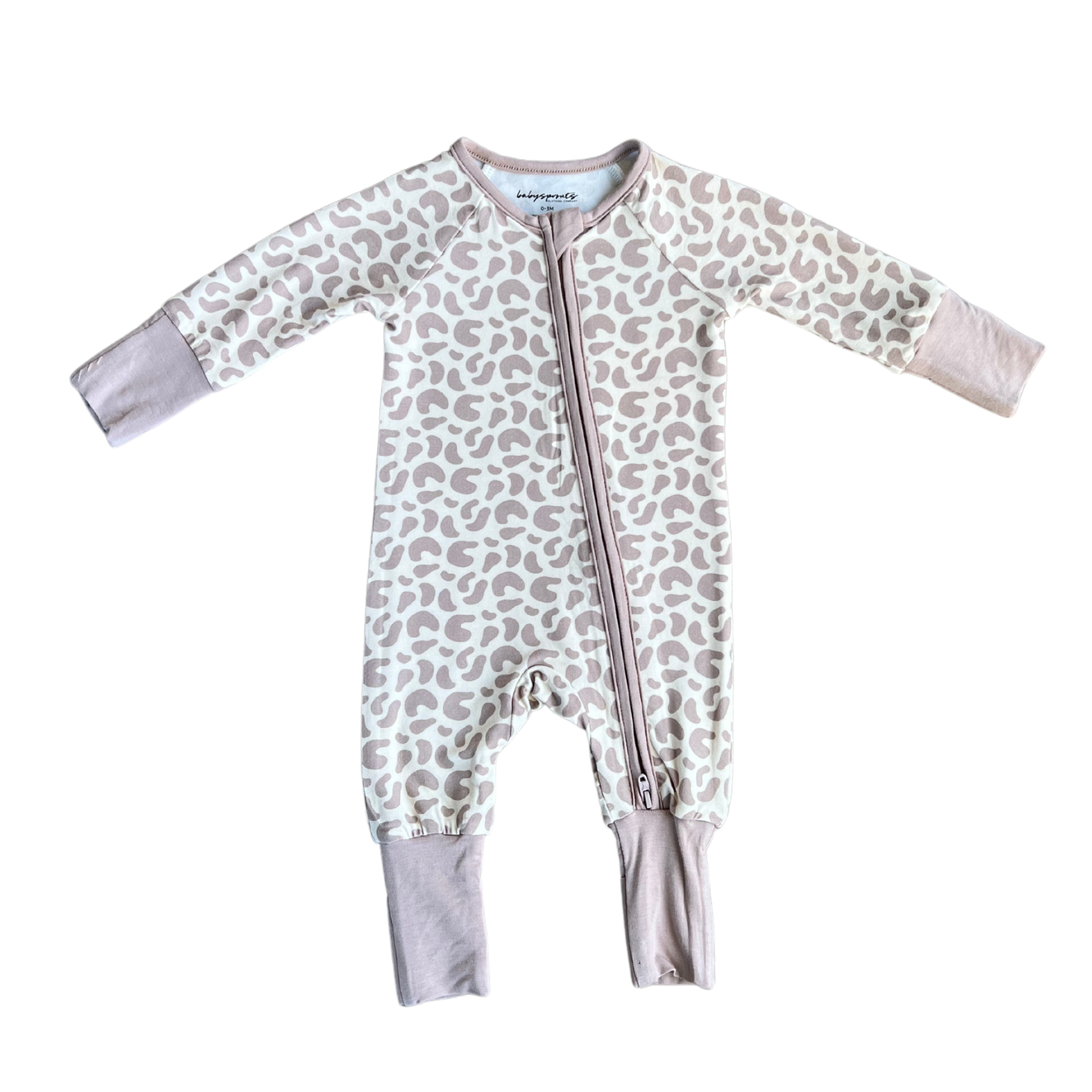 Babysprouts Footless Romper / Lilac Leopard