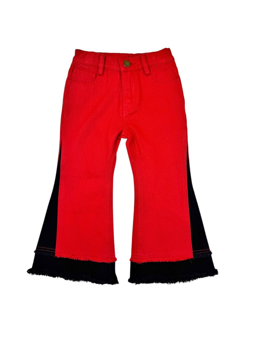 Gameday Colorblock Flare Jeans