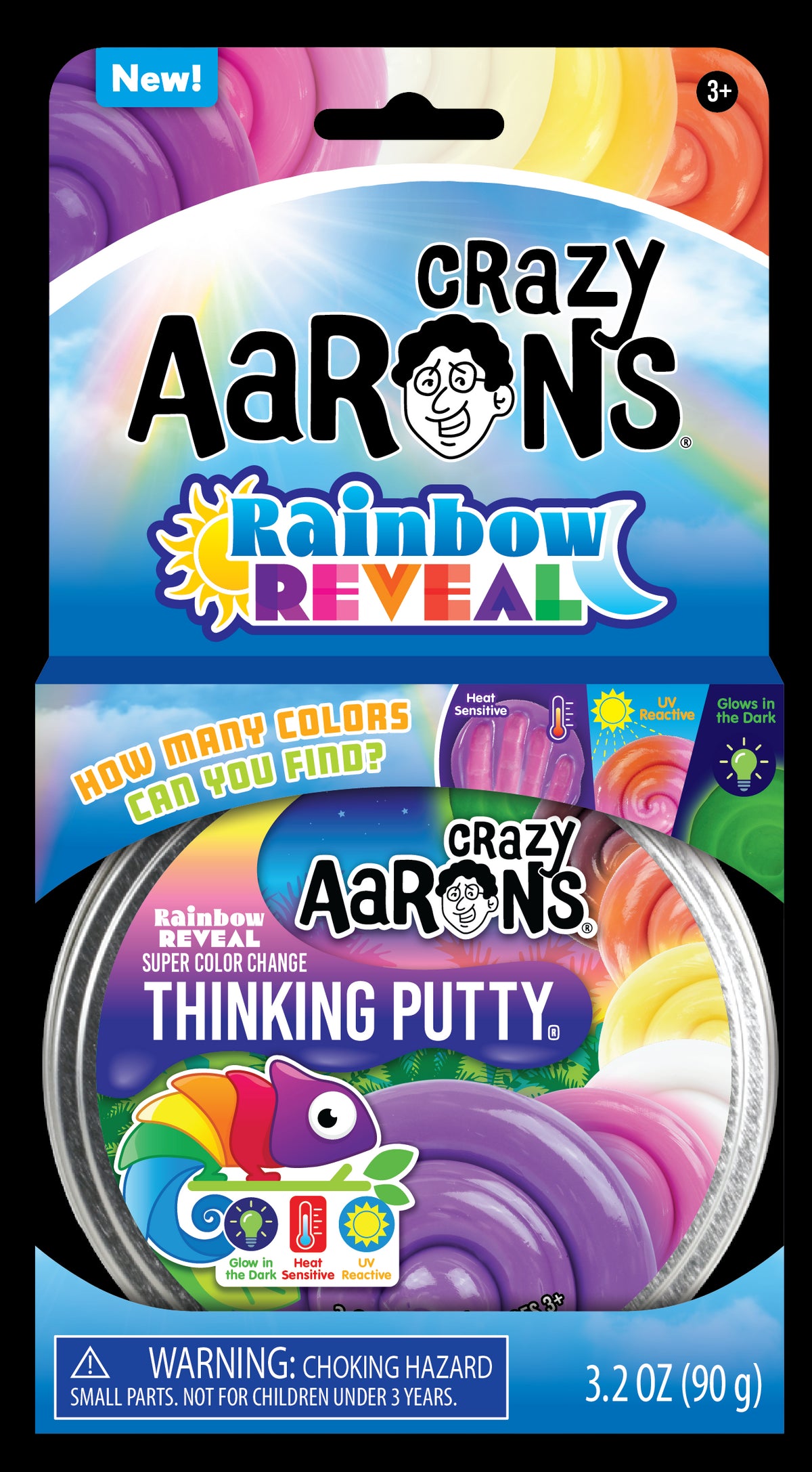 Crazy Aaron's Thinking Putty / Super Color Change - Rainbow Reveal