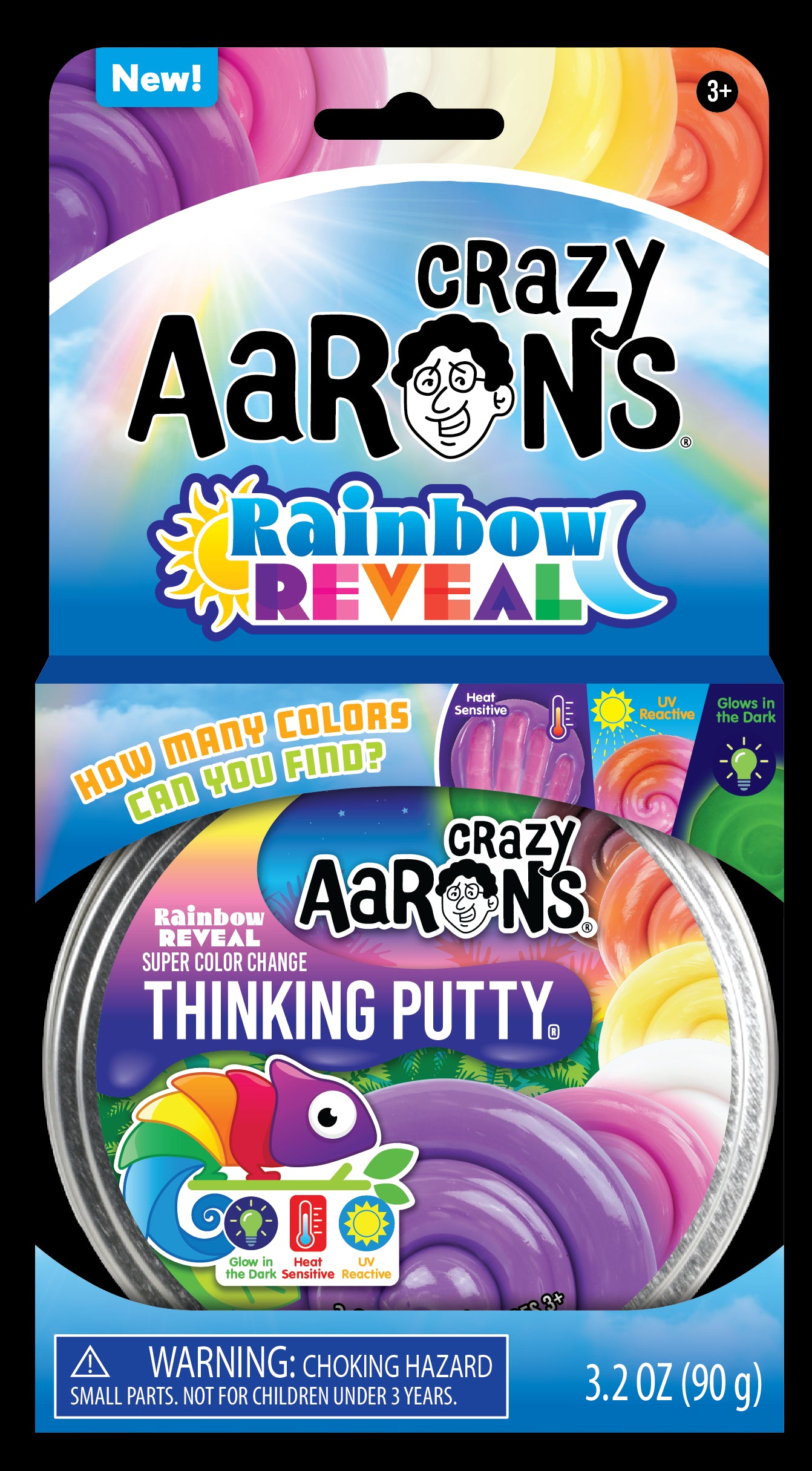 Crazy Aaron's Thinking Putty / Super Color Change - Rainbow Reveal