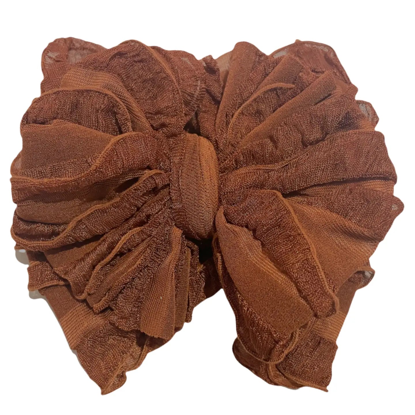 Ruffle Headband - Chestnut