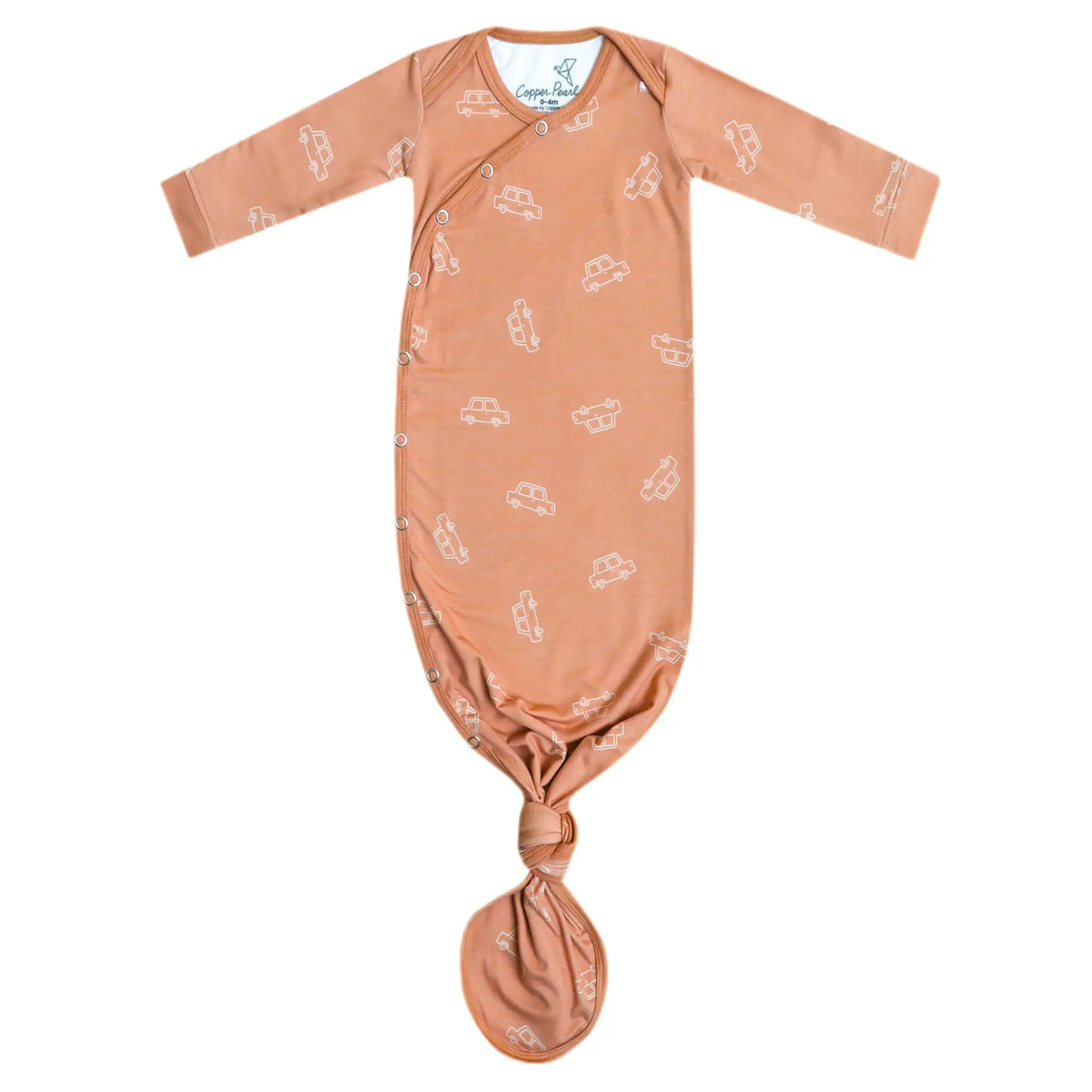Copper Pearl Newborn Knotted Gown / Cooper