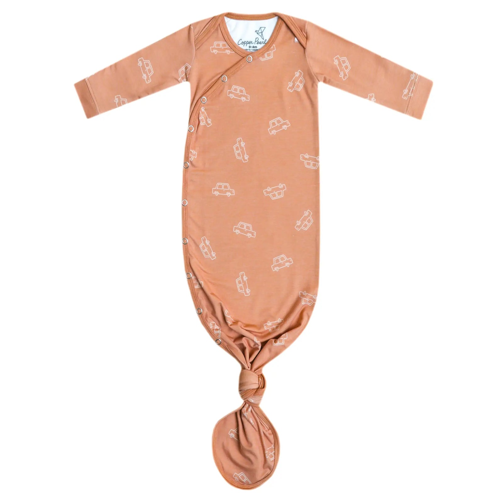 Copper Pearl Newborn Knotted Gown / Cooper