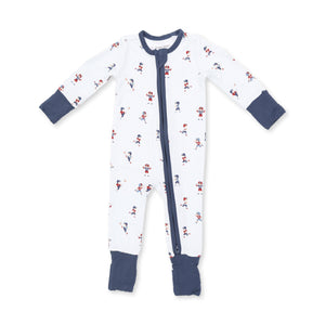 Tiny Footballers 2 Way Zipper Convertible Romper