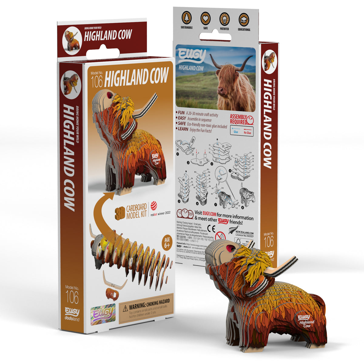 EUGY Highland Cow 3D Puzzle