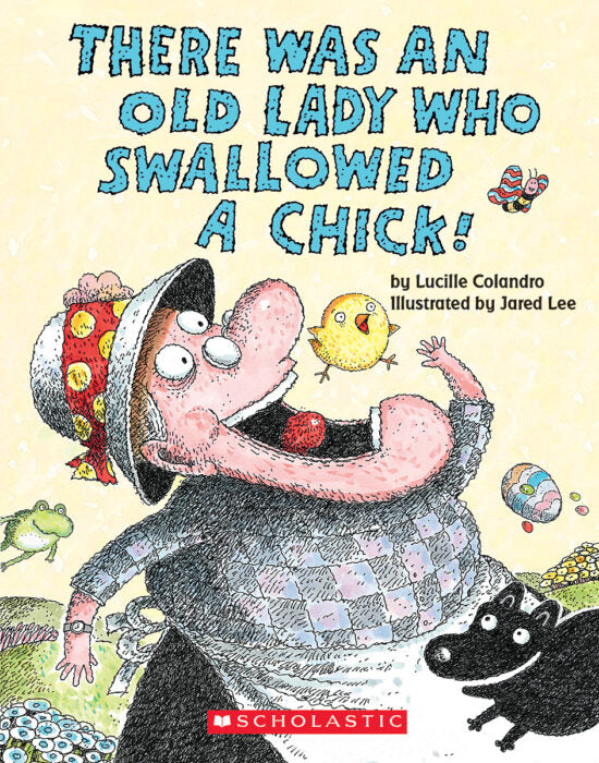 There Was an Old Lady Who Swallowed a Chick Board Book
