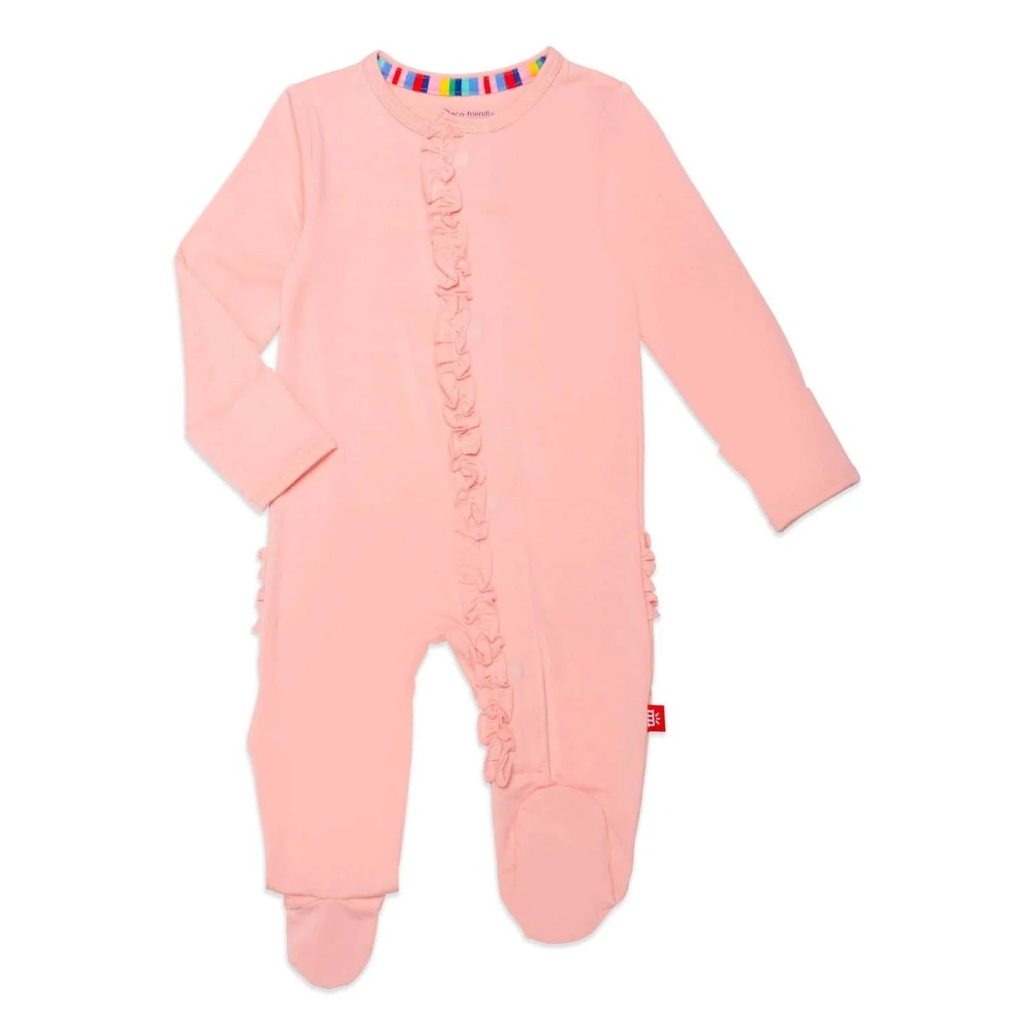 Magnetic Me Modal Magnetic Ruffle Footie / Peach Pop