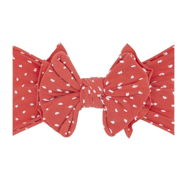 SHAB-BOW-LOUS Headband / Terracotta with White Dot