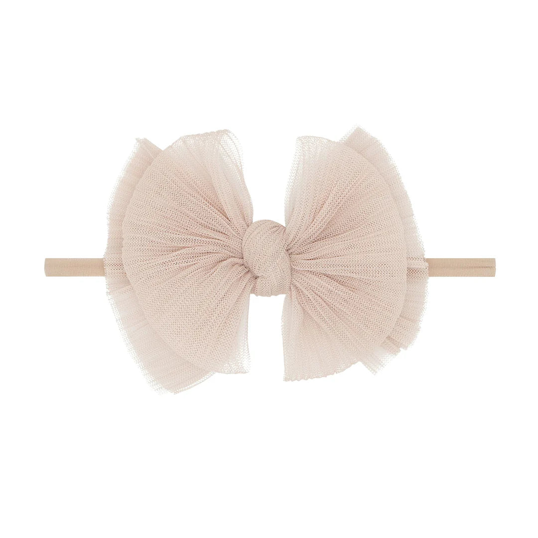Tulle FAB Baby Skinny Headband / Pleated Blush