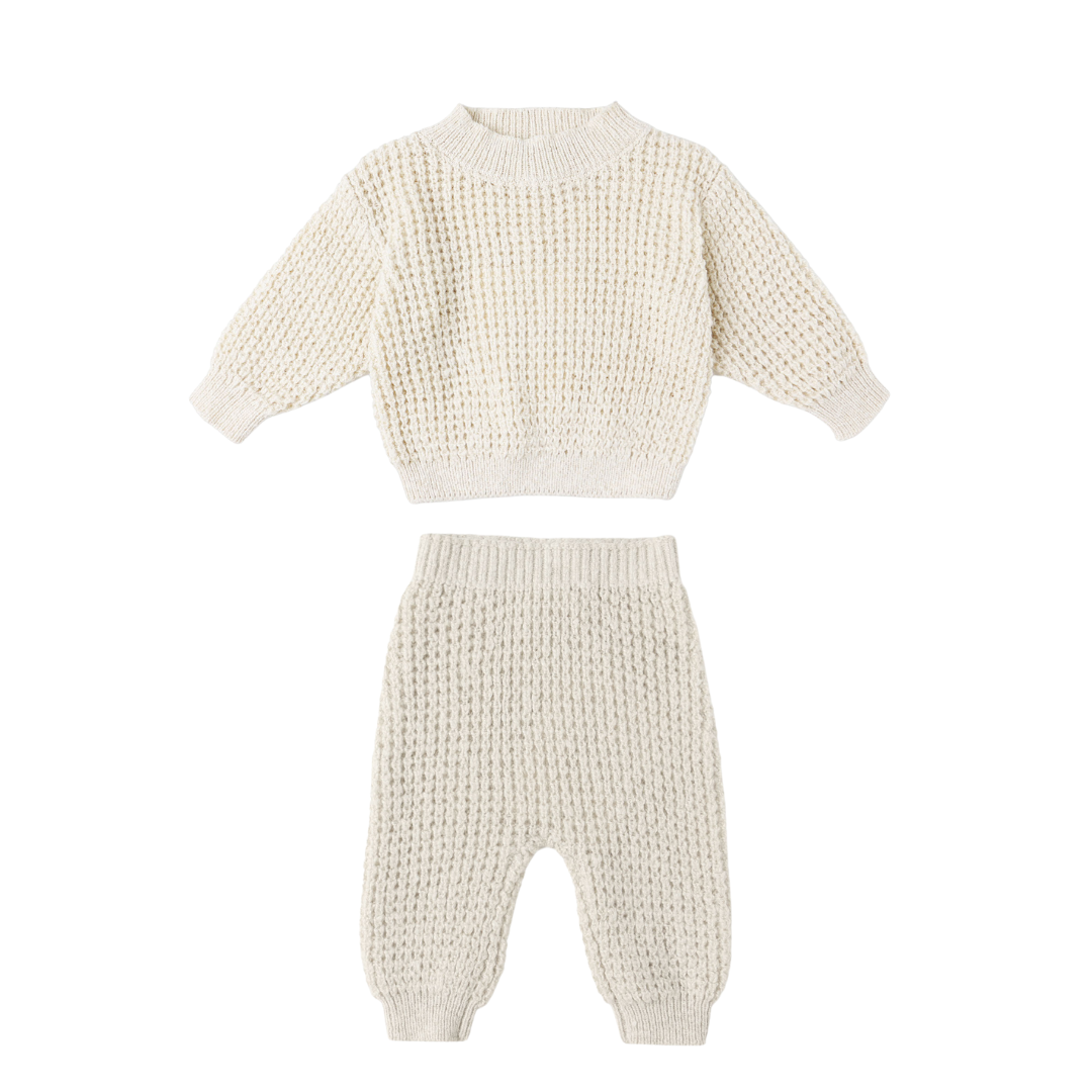 Quincy Mae Chunky Knit Set / Natural