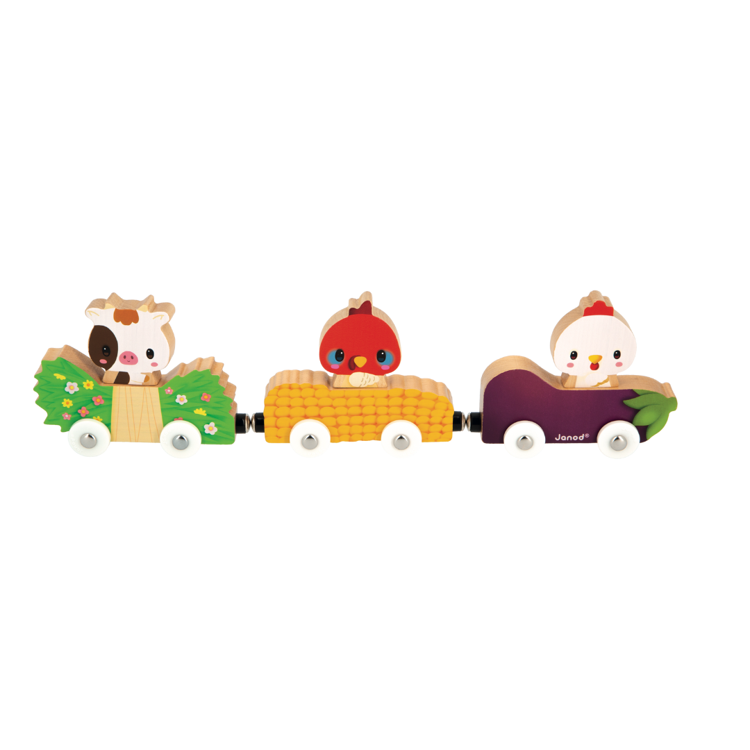Janod Magnetic Farm Animal Cars Set