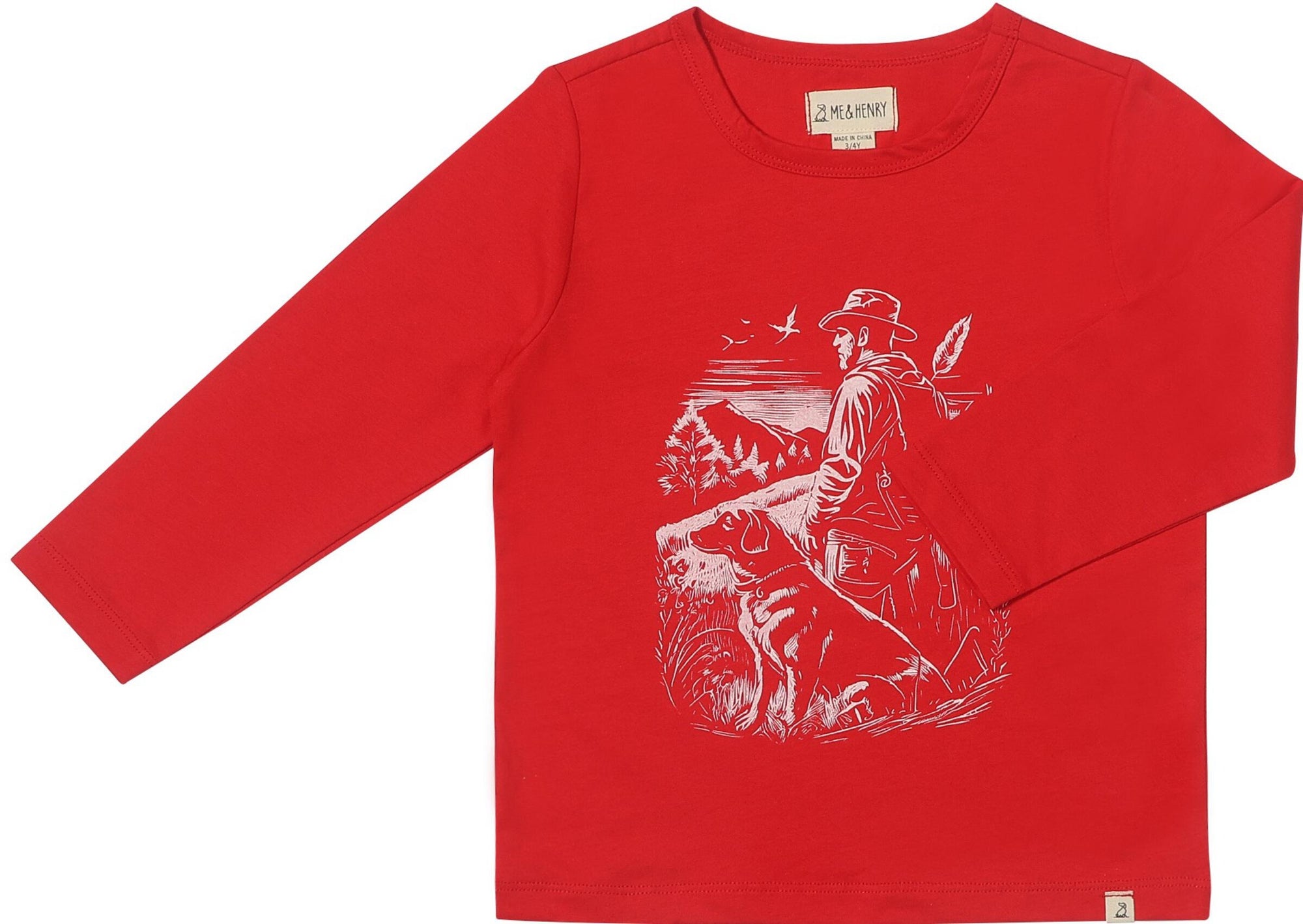 Me & Henry Cherokee Long Sleeve Tee / Red Hunting