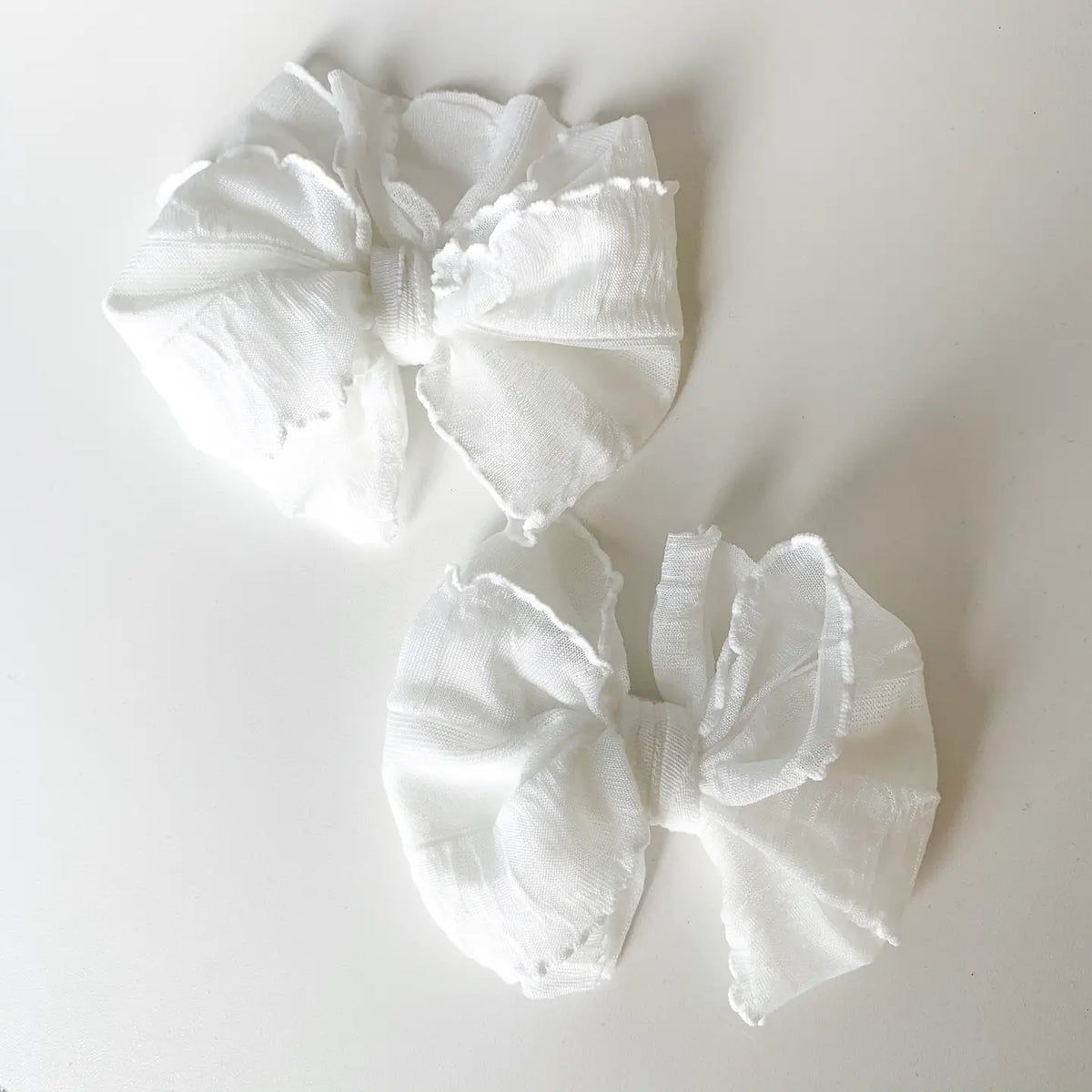 Ruffle Hair Clip Set
