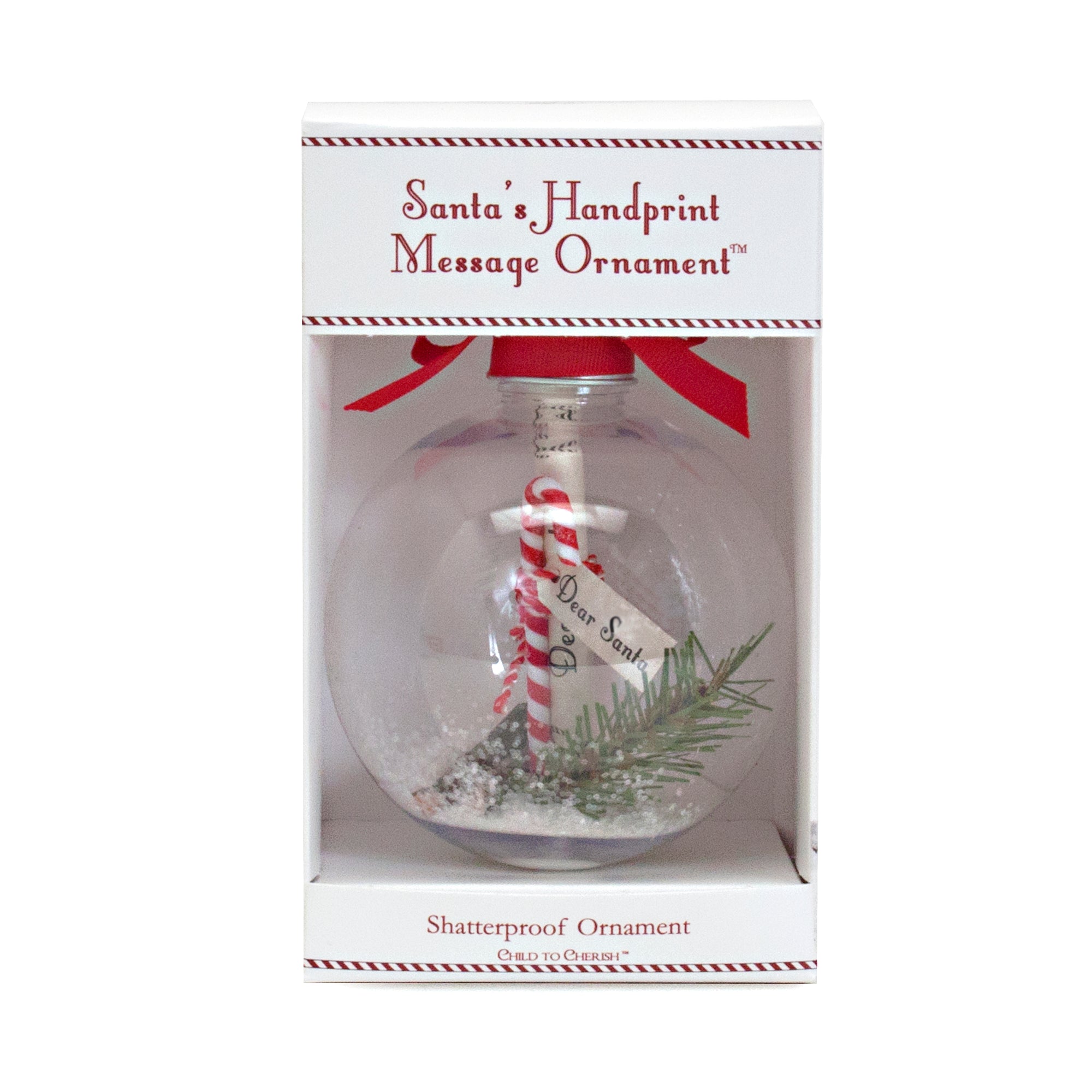 Santa's Handprint Message Ornament Kit