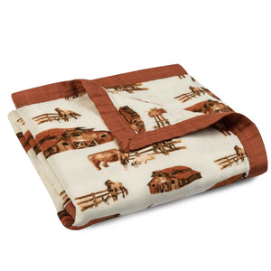 Milkbarn Big Lovey Three-Layer Muslin Blanket / Homestead