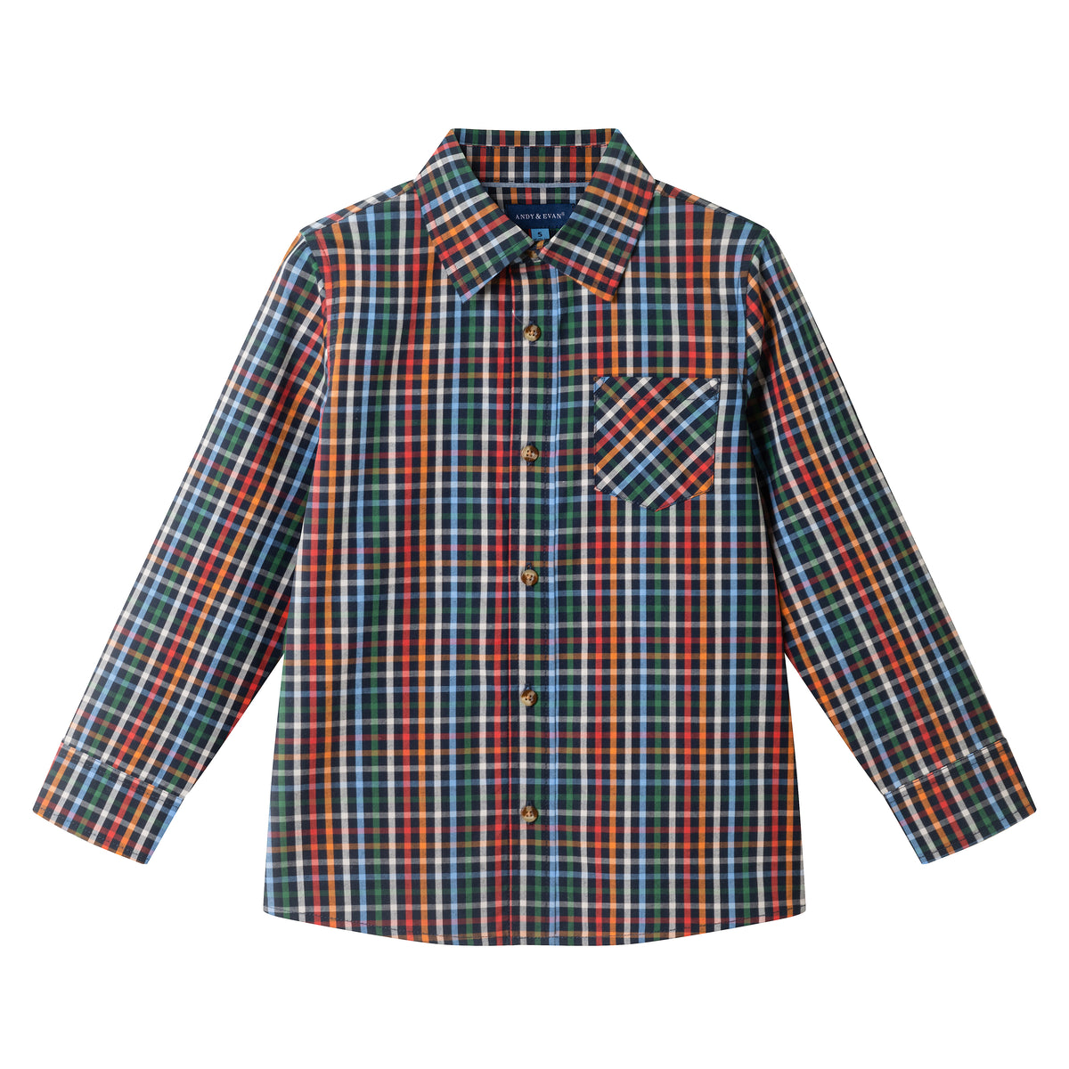 Navy Multi-Plaid Buttondown Shirt