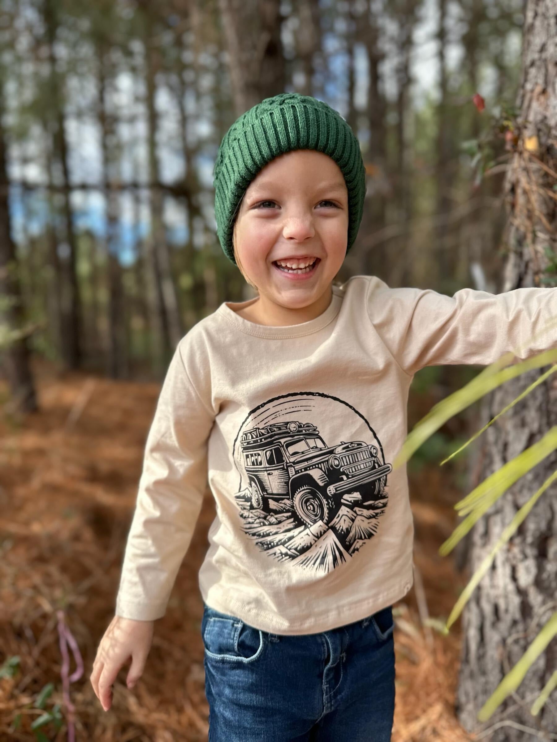 Me & Henry Cherokee Long Sleeve Tee / Tan Jeep