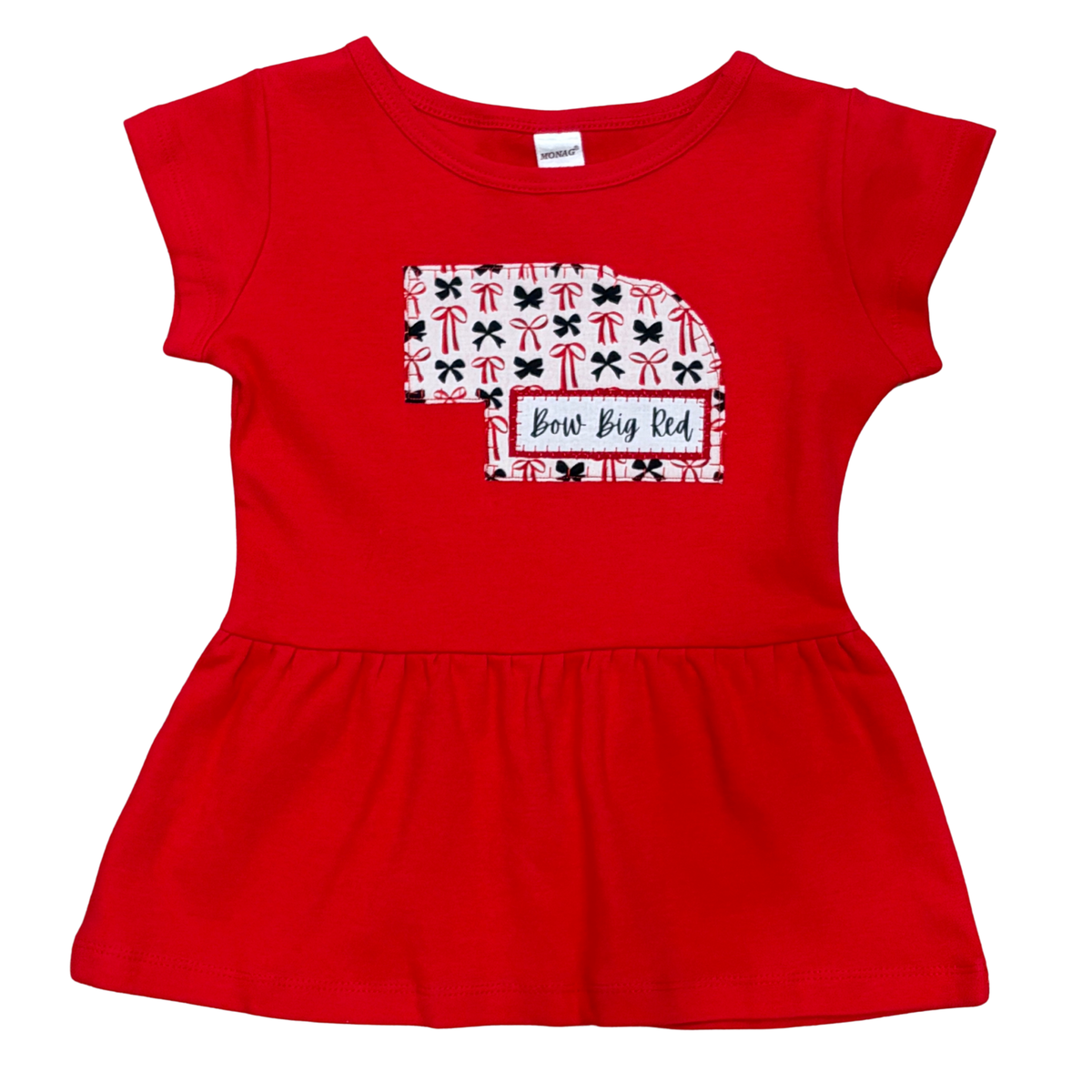 Bow Big Red Baby Doll Tee